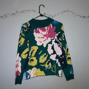 Anthropologie floral sweater